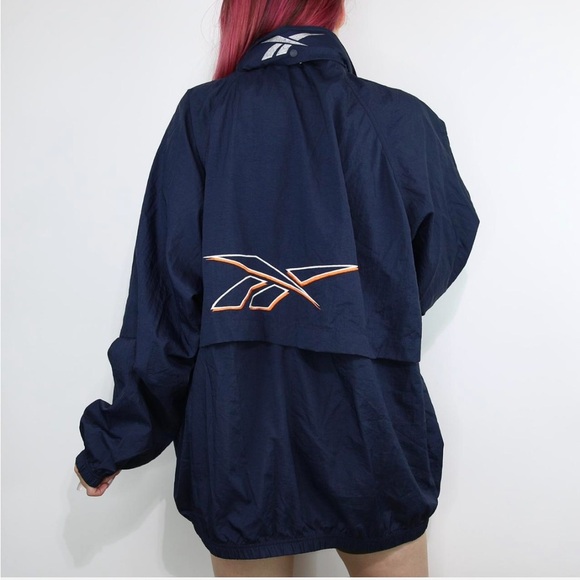 unisex vintage 90’s reebok navy and orange - Picture 3 of 4